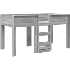 vidaXL Cama Litera para Niños con colchón 100 x 200 cm Gris sonoma Online