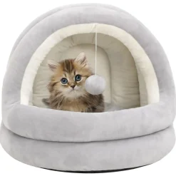 vidaXL Productos Para Mascotas-Cama para gatos color crema y 40x40x35 cm