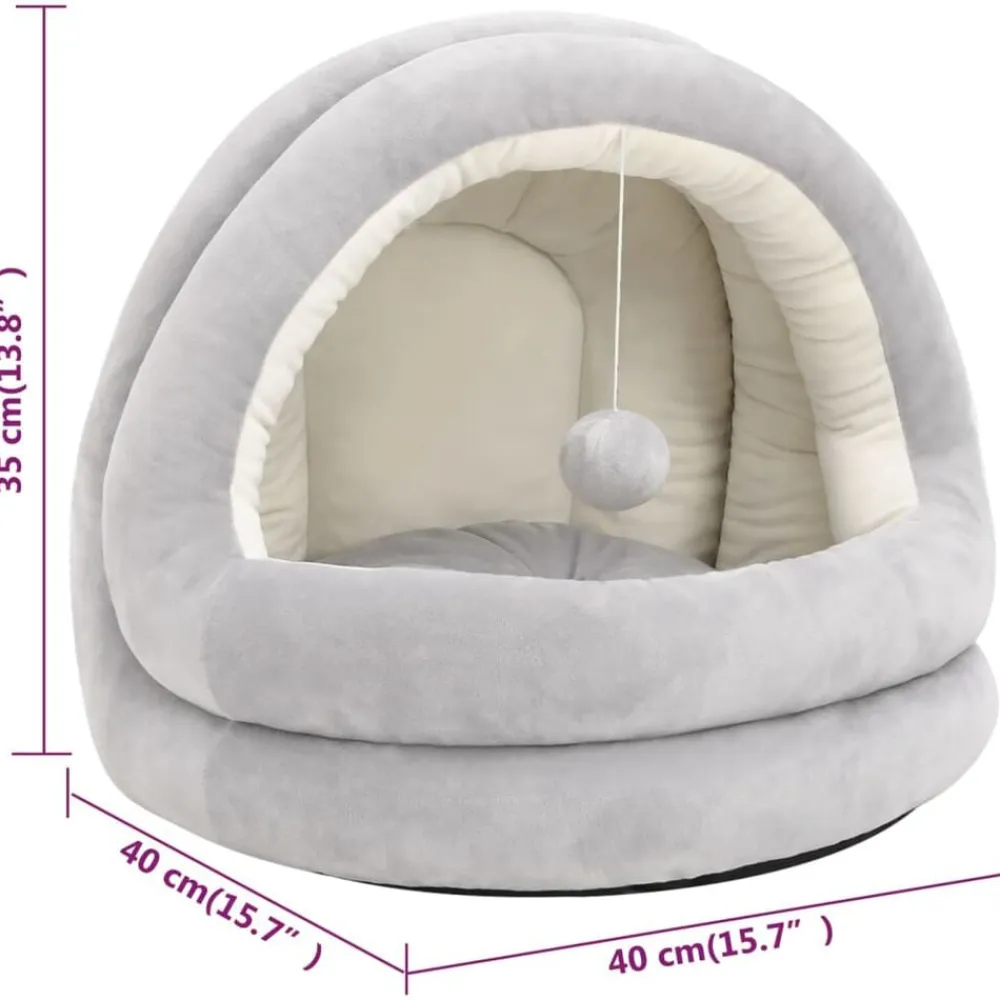 vidaXL Productos Para Mascotas-Cama para gatos color crema y 40x40x35 cm