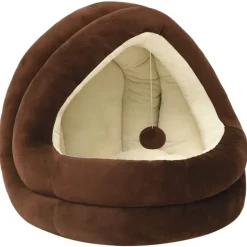 vidaXL Cama para gatos color marrón y crema 40x40x35 cm Marrón