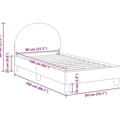 vidaXL Cama para niños con cabecero 80 x 160 cm Gris claro Clearance