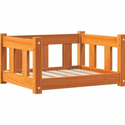 vidaXL Cama para perro con almacenamiento Marrón cera 55 x 45 x 28 cm Marr&oacute;n cera Clearance