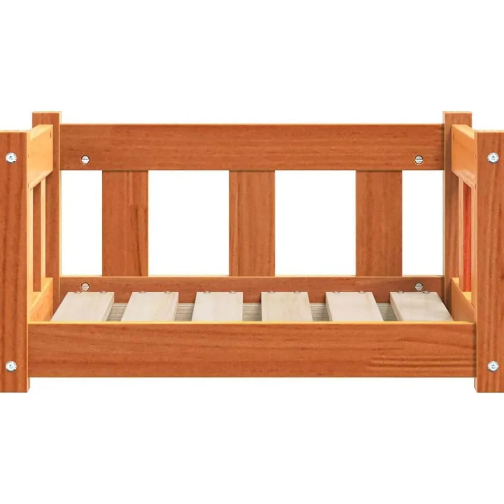 vidaXL Cama para perro con almacenamiento Marrón cera 55 x 45 x 28 cm Marrón cera Clearance