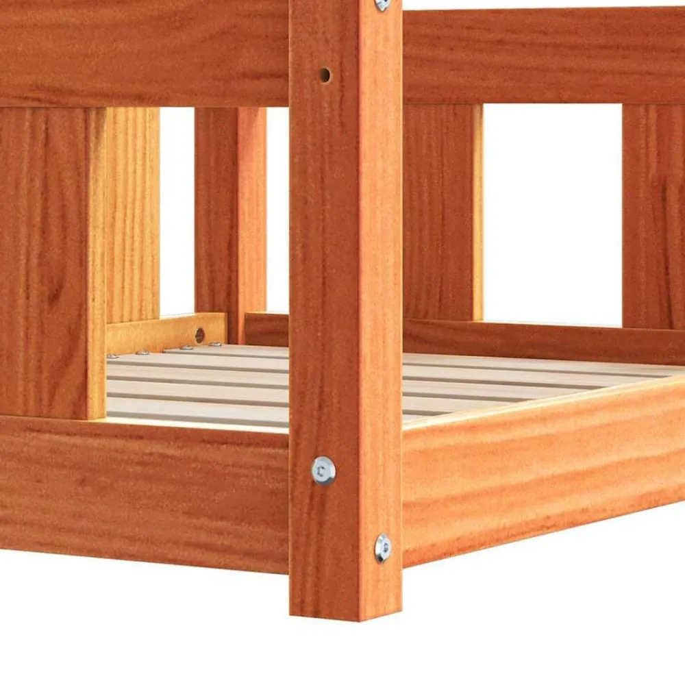 vidaXL Cama para perro con almacenamiento Marrón cera 55 x 45 x 28 cm Marrón cera Clearance