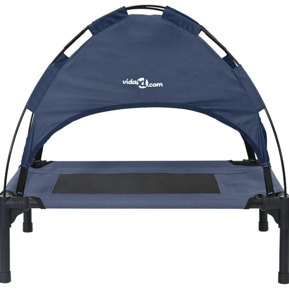 vidaXL Cama para perro Manual 62 x 48 x 61 cm Acero Azul marino