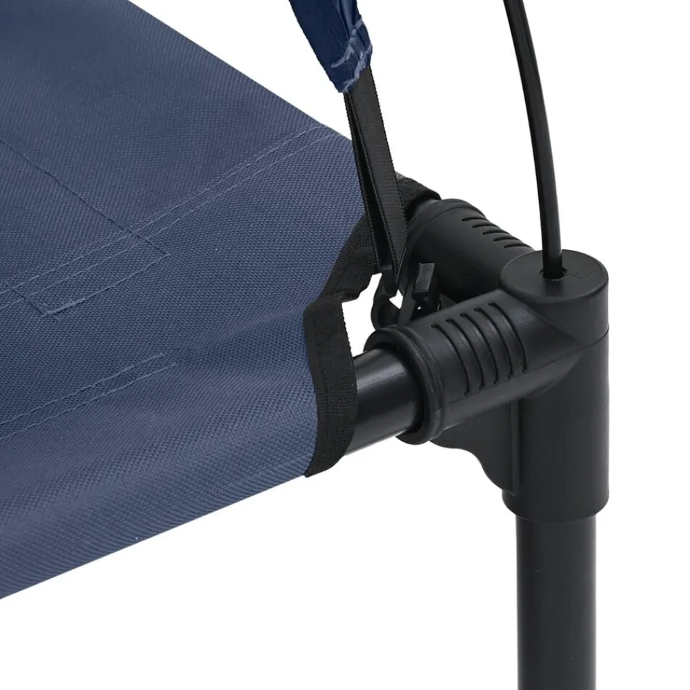vidaXL Cama para perro Manual 62 x 48 x 61 cm Acero Azul marino