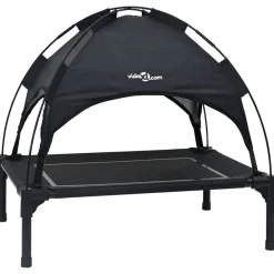 vidaXL Cama para perro Manual 63 x 49,5 x 60 cm Acero Negro New