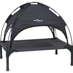 vidaXL Cama para perro Manual 62 x 48 x 61 cm Acero Negro Discount