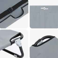 vidaXL Productos Para Mascotas-Cama para perro Manual 80 x 55 x 18 cm Acero