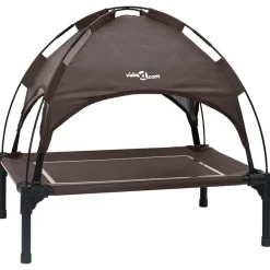 vidaXL Cama para perro Manual Marrón 63 x 49,5 x 60 cm Acero Marrón