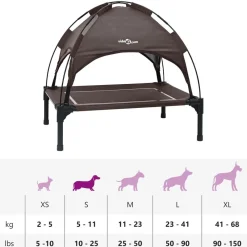 vidaXL Cama para perro Manual Marrón 63 x 49,5 x 60 cm Acero Marr&oacute;n