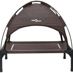 vidaXL Cama para perro Manual Marrón 63 x 49,5 x 60 cm Acero Marr&oacute;n