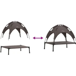 vidaXL Cama para perro Manual Marrón 63 x 49,5 x 60 cm Acero Marr&oacute;n