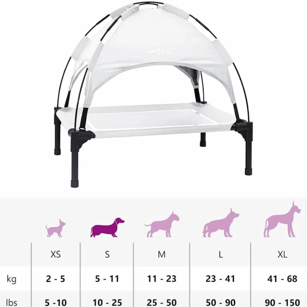 vidaXL Productos Para Mascotas-Cama para perro Manual 63 x 49,5 x 60 cm Acero