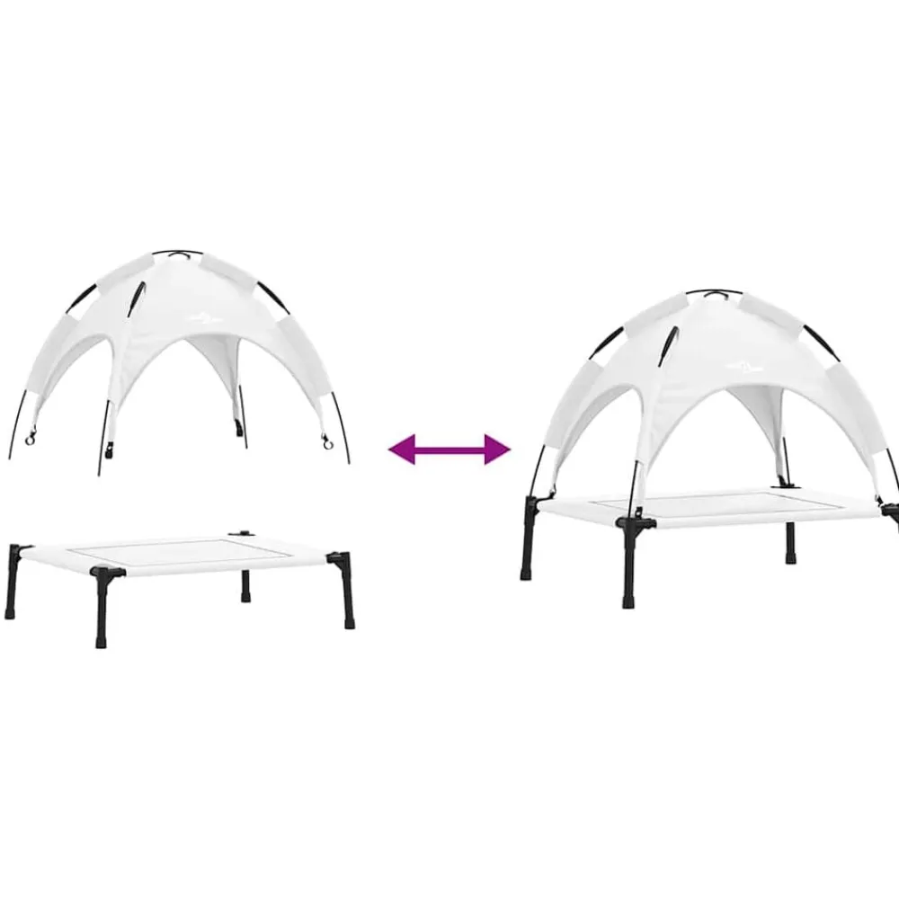 vidaXL Productos Para Mascotas-Cama para perro Manual 63 x 49,5 x 60 cm Acero