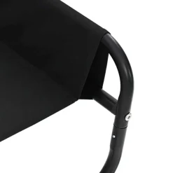 vidaXL Cama para perro Manual 75 x 75 x 30 cm Acero Negro Hot