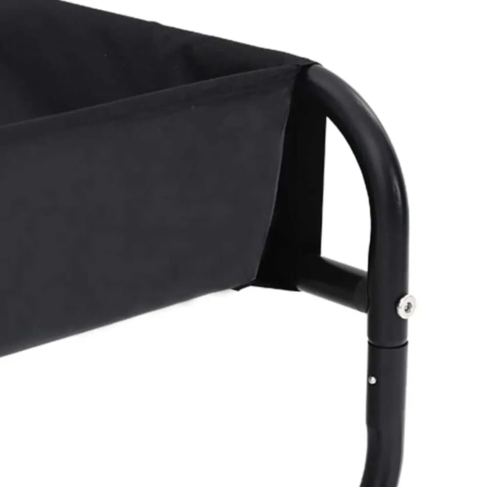 vidaXL Cama para perro Manual 75 x 75 x 30 cm Acero Negro Hot