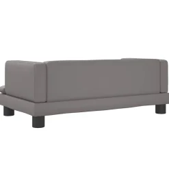vidaXL Cama para perros de cuero sintético 80x45x30 cm Gris Hot