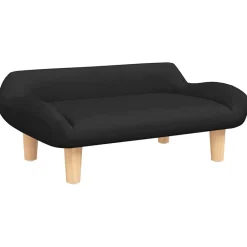 vidaXL Cama para perros de tela negra 70x40x24 cm Negro