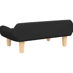 vidaXL Cama para perros de tela negra 70x40x24 cm Negro