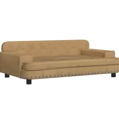 vidaXL Cama para perros de terciopelo marrón 90x53x30 cm Marr&oacute;n Sale