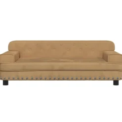 vidaXL Cama para perros de terciopelo marrón 90x53x30 cm Marr&oacute;n Sale