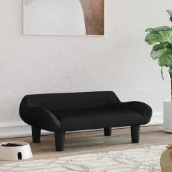 vidaXL Cama para perros de terciopelo negra 70x40x24 cm Negro Online