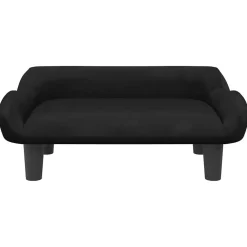 vidaXL Cama para perros de terciopelo negra 70x40x24 cm Negro Online