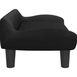 vidaXL Cama para perros de terciopelo negra 70x40x24 cm Negro Online