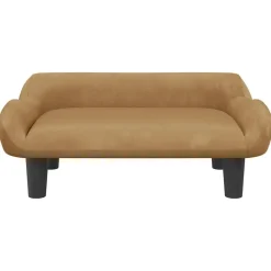 vidaXL Productos Para Mascotas-Cama para perros de terciopelo marrón 70x40x24 cm
