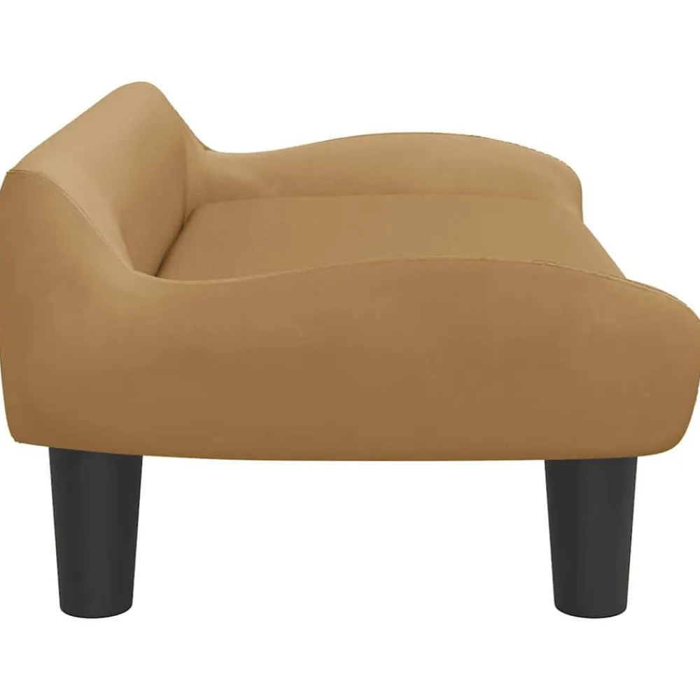 vidaXL Productos Para Mascotas-Cama para perros de terciopelo marrón 70x40x24 cm
