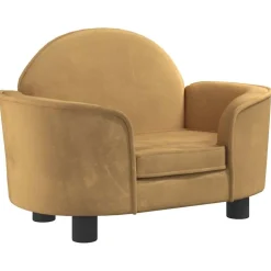 vidaXL Cama para perros de terciopelo marrón 66x40x45 cm Marr&oacute;n Best