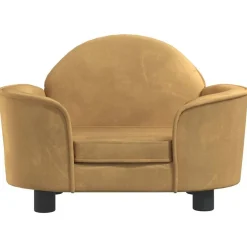 vidaXL Cama para perros de terciopelo marrón 66x40x45 cm Marr&oacute;n Best