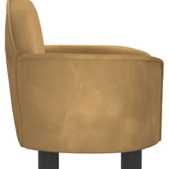 vidaXL Cama para perros de terciopelo marrón 66x40x45 cm Marr&oacute;n Best