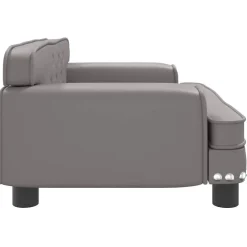 vidaXL Cama para perros de cuero sintético 70x45x30 cm Gris Discount