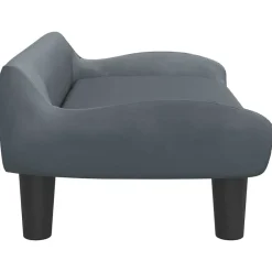 vidaXL Cama para perros de terciopelo 70x40x24 cm Gris oscuro Best