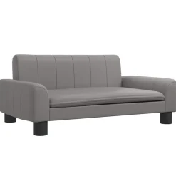 vidaXL Cama para perros de cuero sintético 70x45x30 cm Gris New