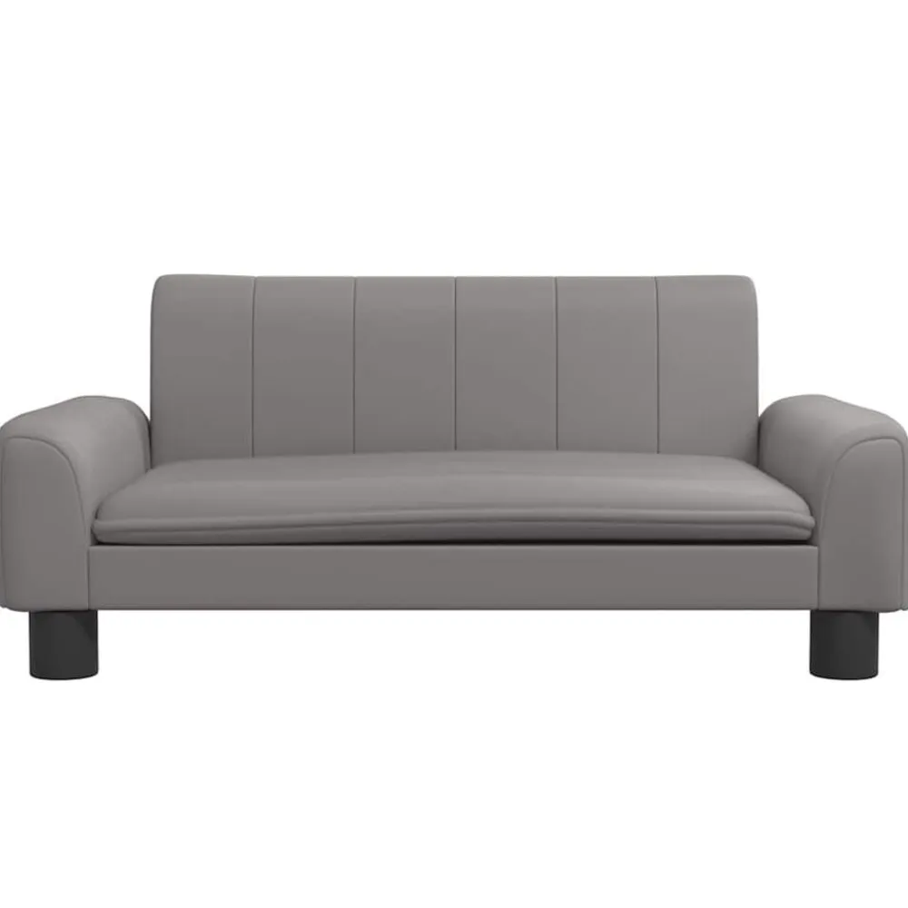 vidaXL Cama para perros de cuero sintético 70x45x30 cm Gris New