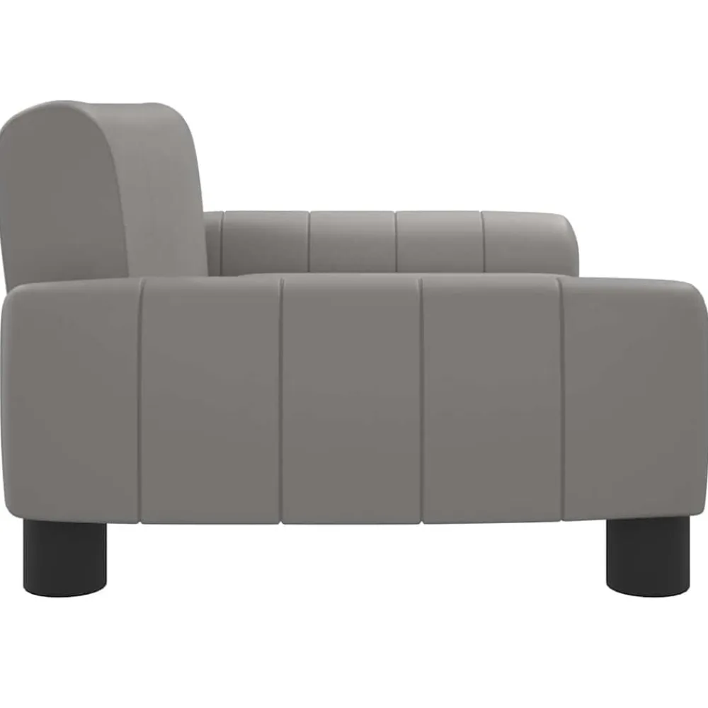 vidaXL Cama para perros de cuero sintético 70x45x30 cm Gris New