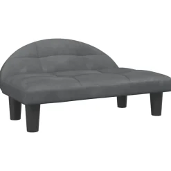 vidaXL Cama para perros de terciopelo 70x52x30 cm Gris oscuro Best