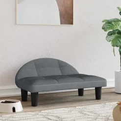 vidaXL Cama para perros de terciopelo 70x52x30 cm Gris oscuro Best