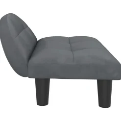 vidaXL Cama para perros de terciopelo 70x52x30 cm Gris oscuro Best