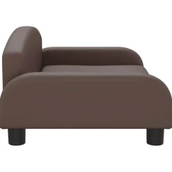 vidaXL Cama para perros de cuero sintético marrón 70x45x30 cm Marr&oacute;n