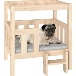 vidaXL Productos Para Mascotas-Cama para perros madera maciza de pino 65,5x50,5x70 cm