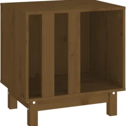 vidaXL Cama para perros madera maciza pino marrón miel 50x40x52 cm Marrón miel Sale