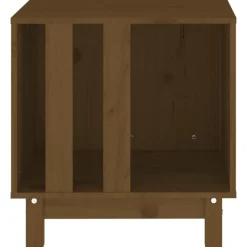 vidaXL Cama para perros madera maciza pino marrón miel 50x40x52 cm Marrón miel Sale