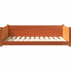 vidaXL Productos Para Mascotas-Cama para perros madera de pino marrón cera 105,5x75,5x28 cm