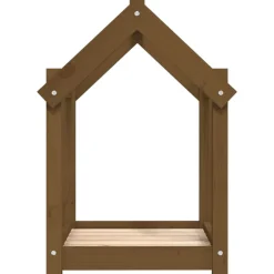 vidaXL Cama para perros madera maciza pino marrón miel 61x50x70 cm Marrón miel