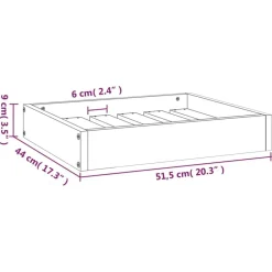 vidaXL Productos Para Mascotas-Cama para perros madera maciza de pino 51,5x44x9 cm