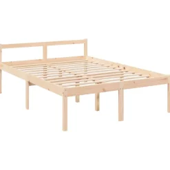 vidaXL Camas Y Accesorios-Cama senior sin colchón madera maciza de pino 140x190 cm